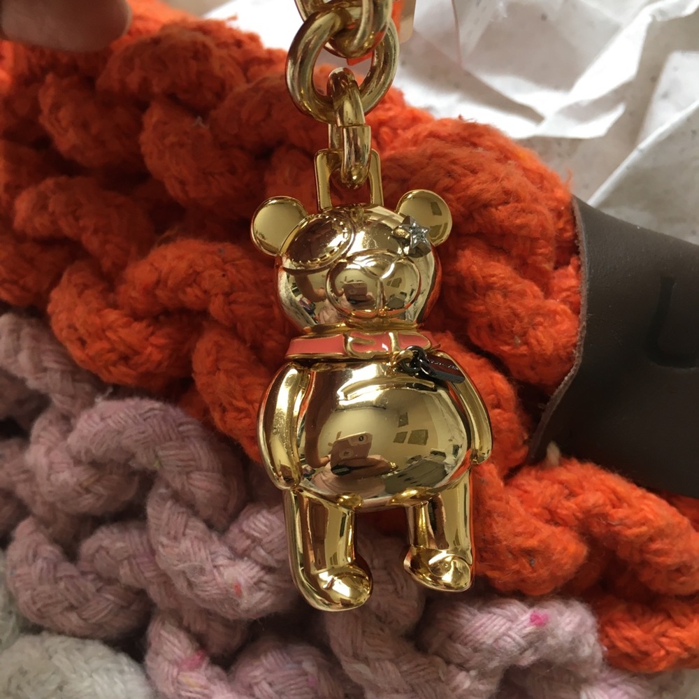 COACH Gold 3D Bear Bag Charm - Picture 7 of 8
